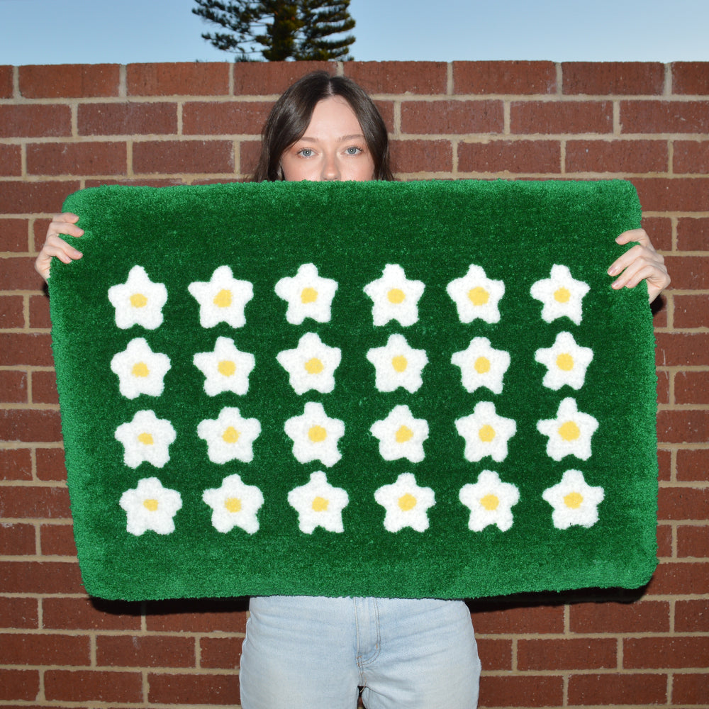 Woman Holding Casaprima Flowers Rug