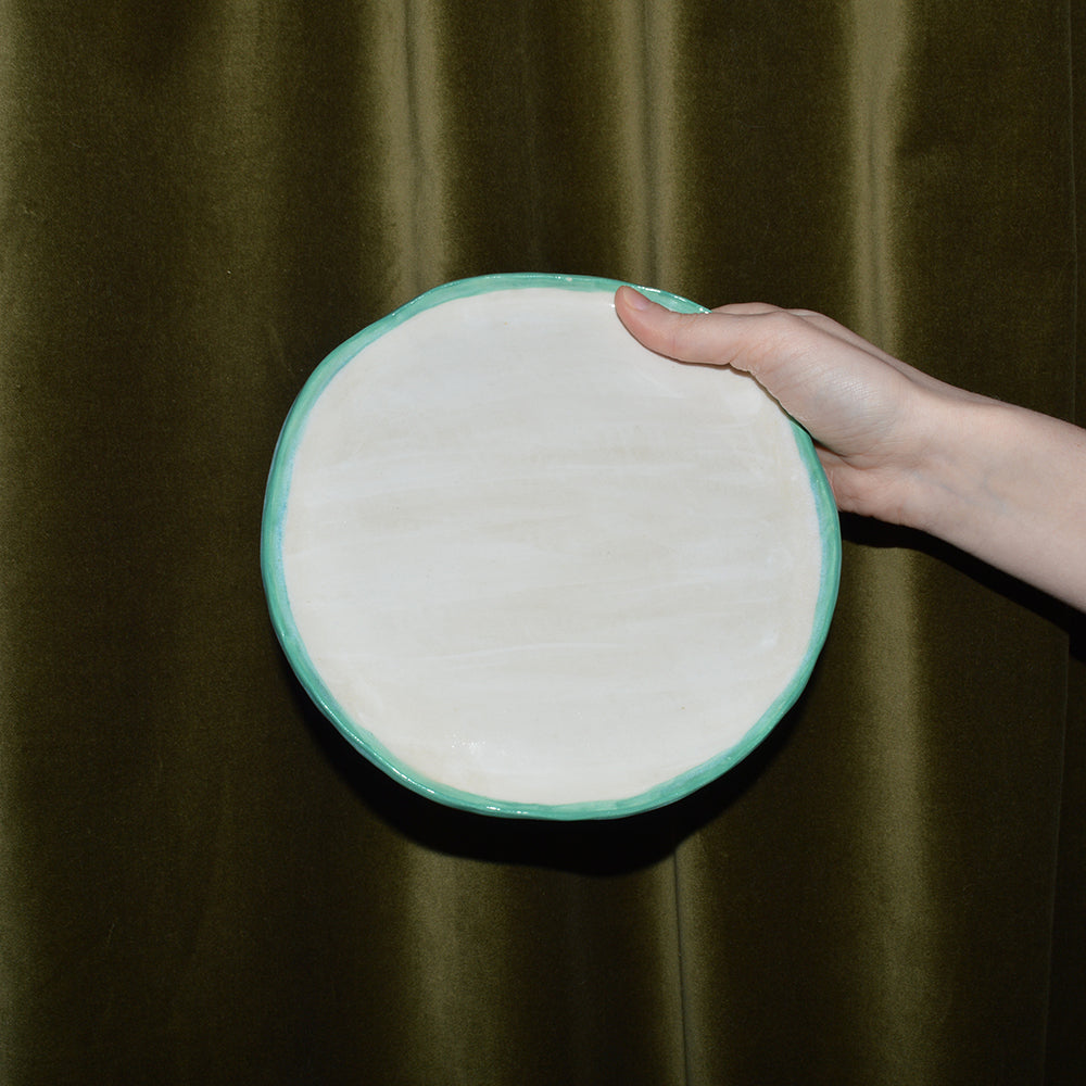 White & Green Plate