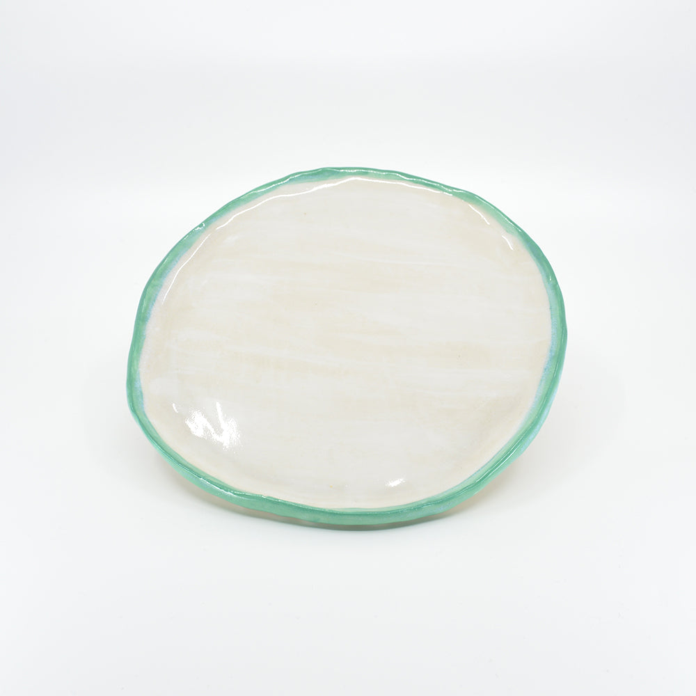 White & Green Plate
