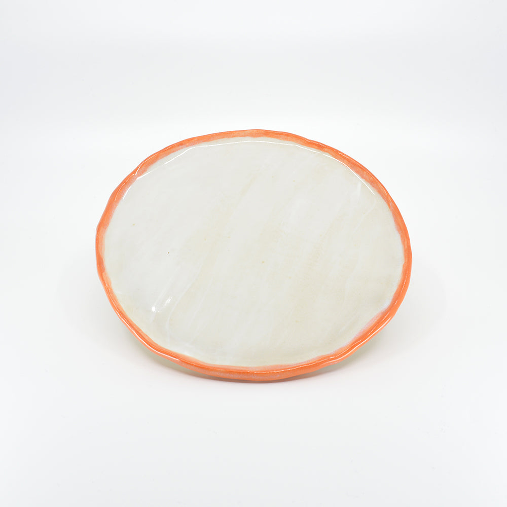 White & Orange Plate